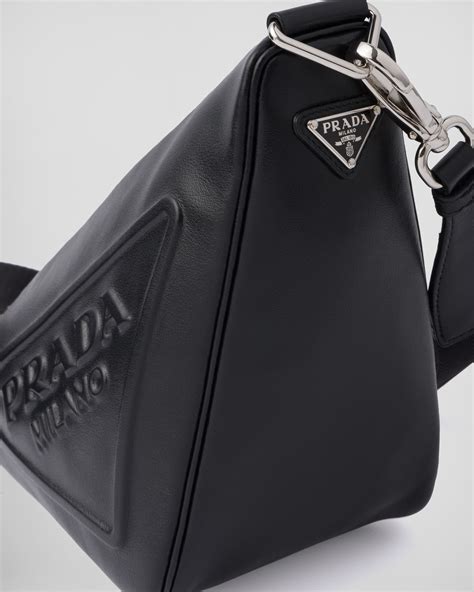 prada triangle leather bag